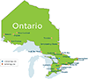 Map of Ontario Telestroke sites